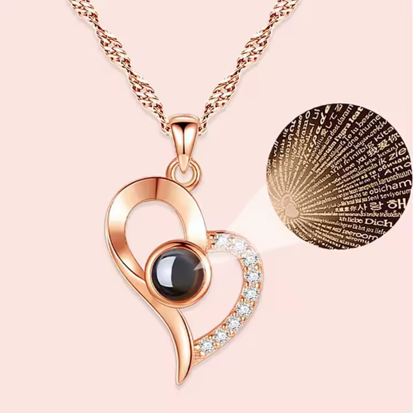 "Ich liebe dich" Projektion-Herz-Halskette – Ein Symbol der Liebe ❤️