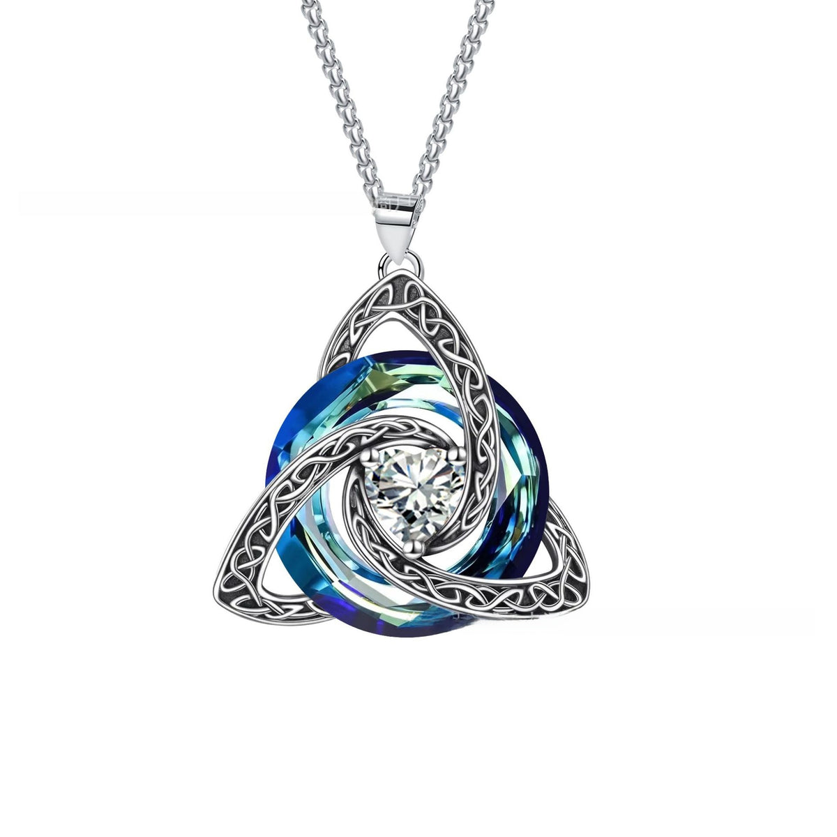 Keltische Knoten Kette mit Geburtsstein