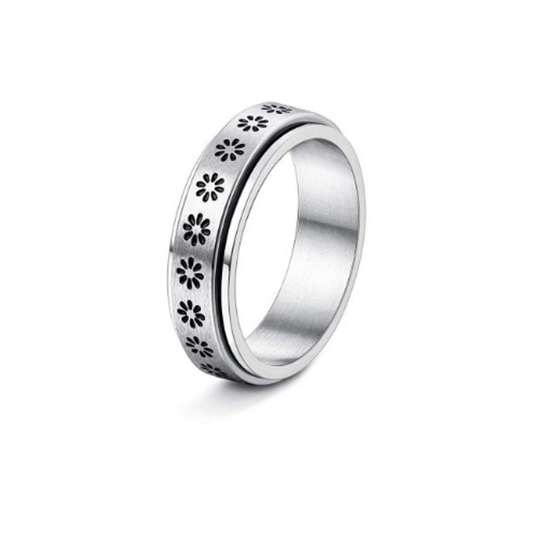 Drehbarer Spinner-Ring mit Mond & Sternen