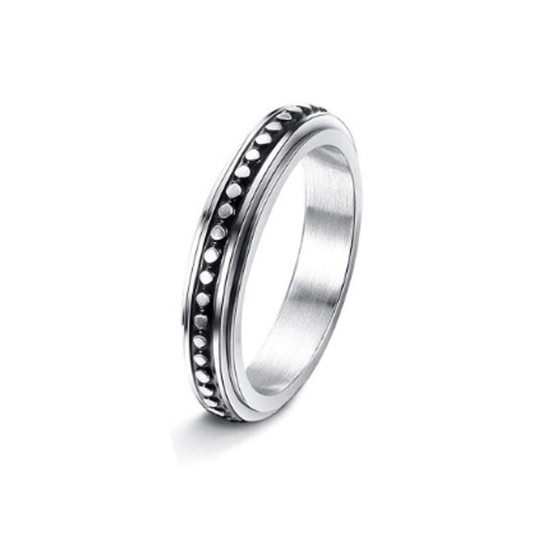Drehbarer Spinner-Ring mit Mond & Sternen