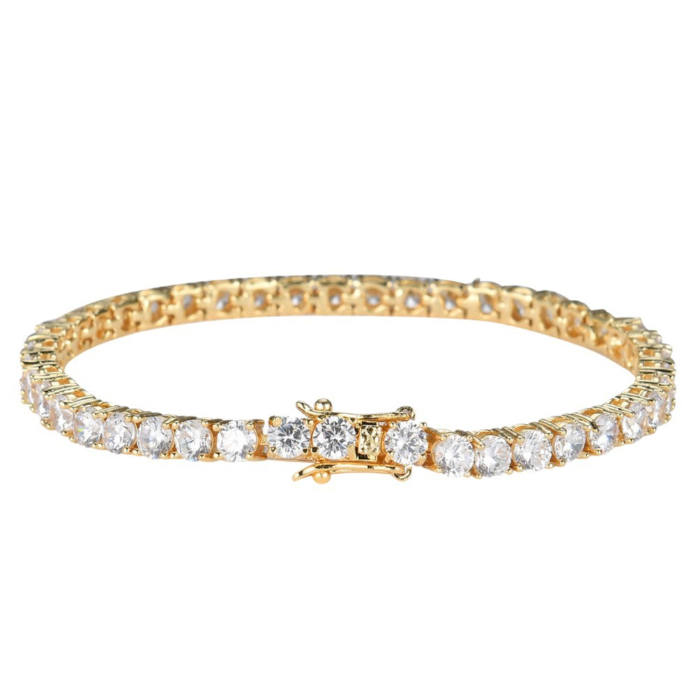 Tennisarmband mit Zirkonia – Silber & Gold