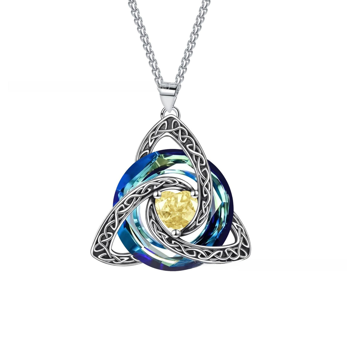Keltische Knoten Kette mit Geburtsstein