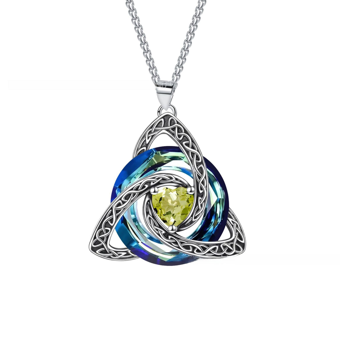 Keltische Knoten Kette mit Geburtsstein