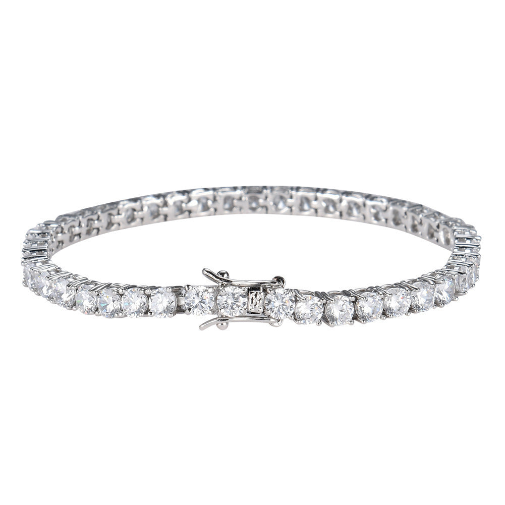 Tennisarmband mit Zirkonia – Silber & Gold
