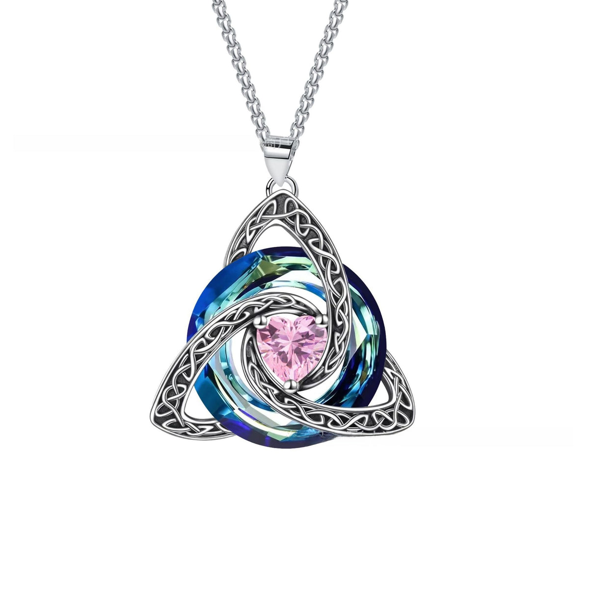 Keltische Knoten Kette mit Geburtsstein