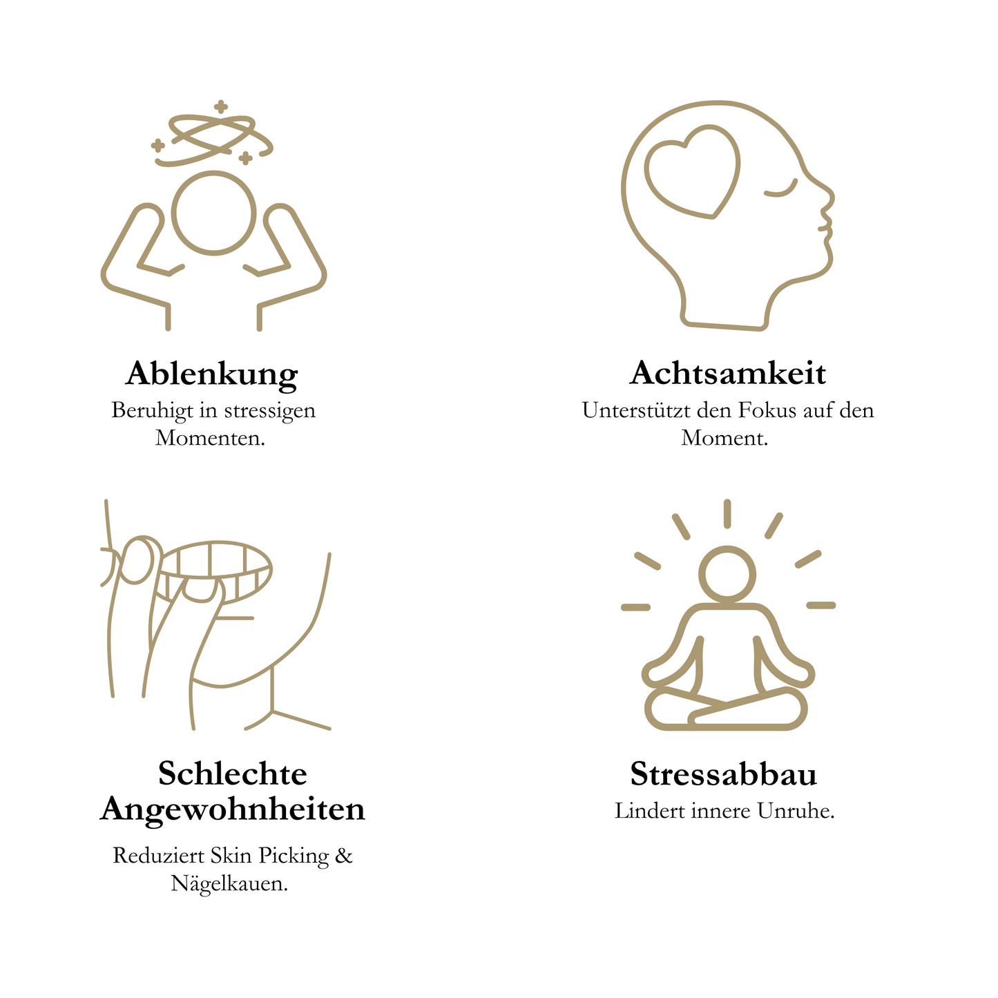 Anxiety Ring mit beweglichen Kugeln in verschiedenen Farben