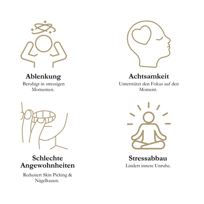 Anxiety Ring mit beweglichen Kugeln in verschiedenen Farben