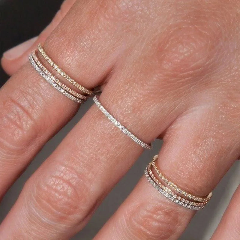Zirkonia-Ring 2 mm – zart, romantisch & funkelnd für Alltag oder Anlass