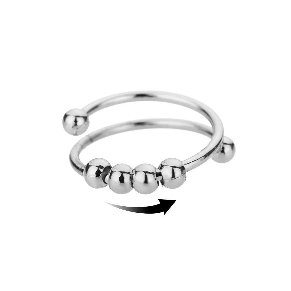 Anti-Stress Spinner-Ring mit Sonnenblumen-Design – 18K vergoldet, drehbar & stilvoll
