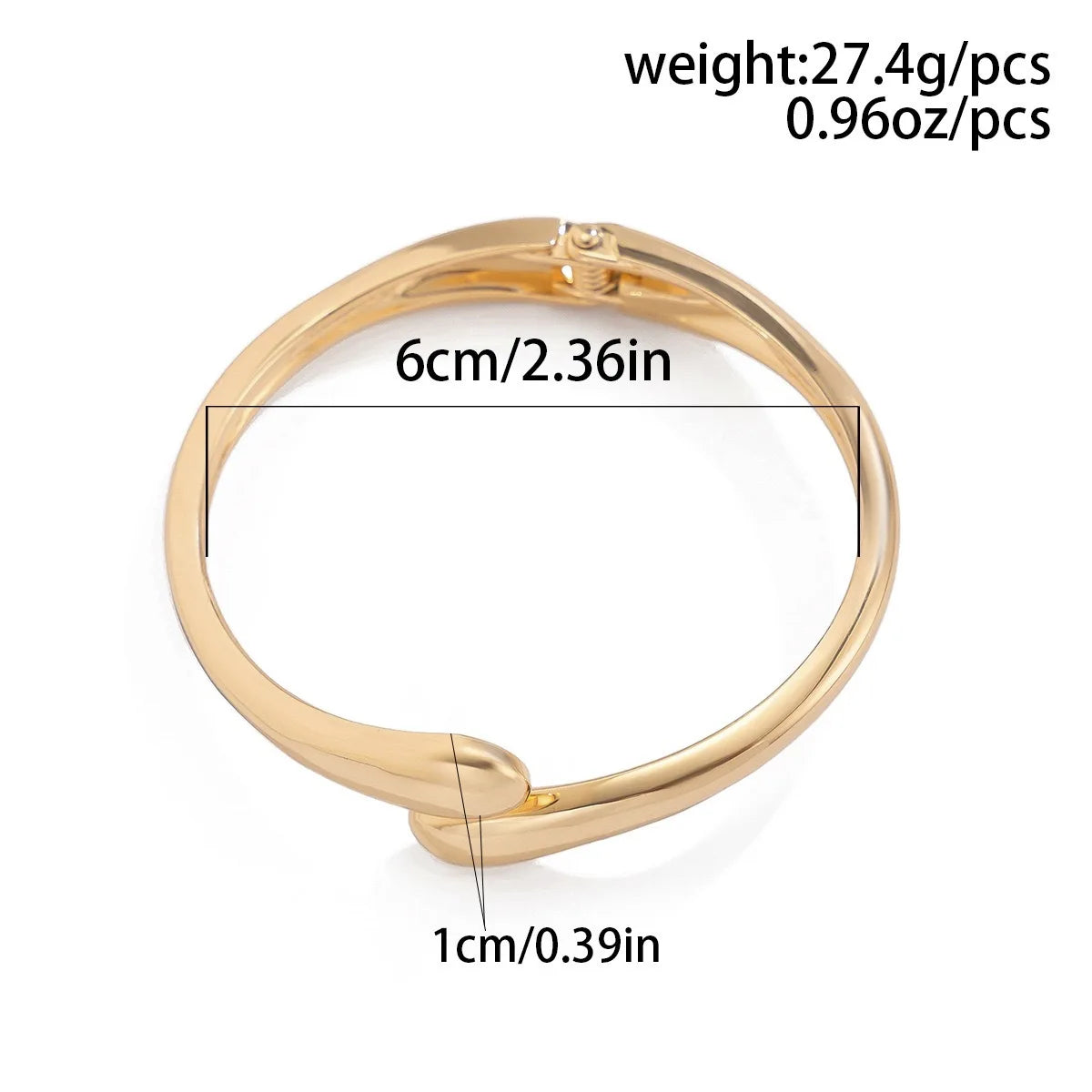 Geometrischer Armreif in Gold & Silber