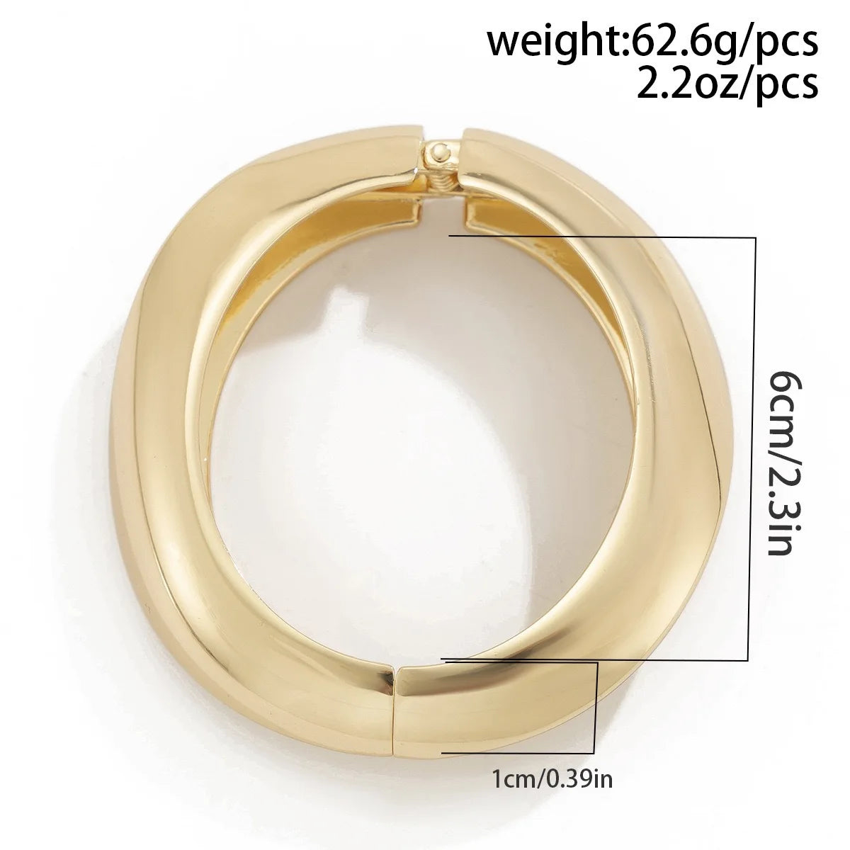 Geometrischer Armreif in Gold & Silber