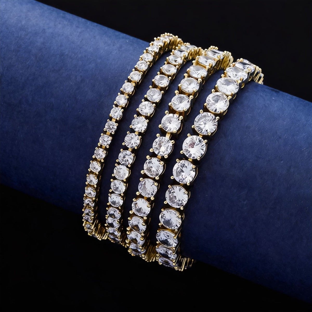 Tennisarmband mit Zirkonia – Silber & Gold