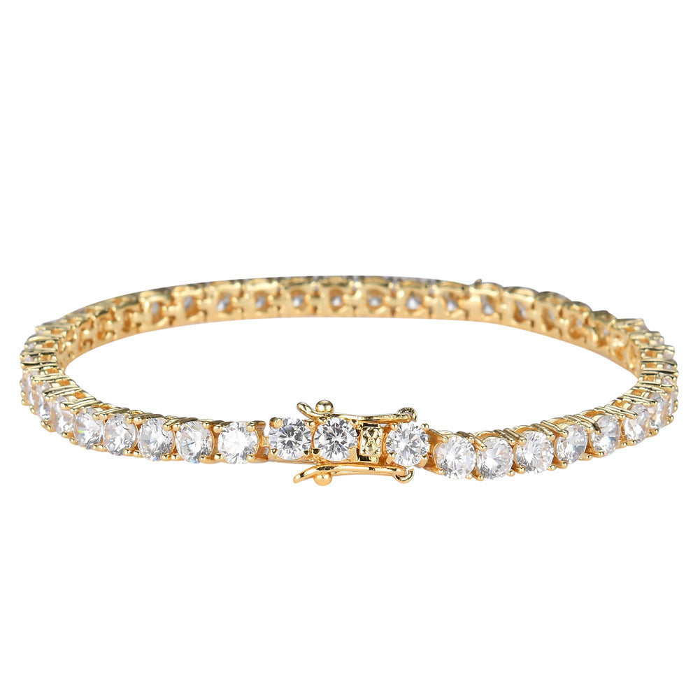 Tennisarmband mit Zirkonia – Silber & Gold