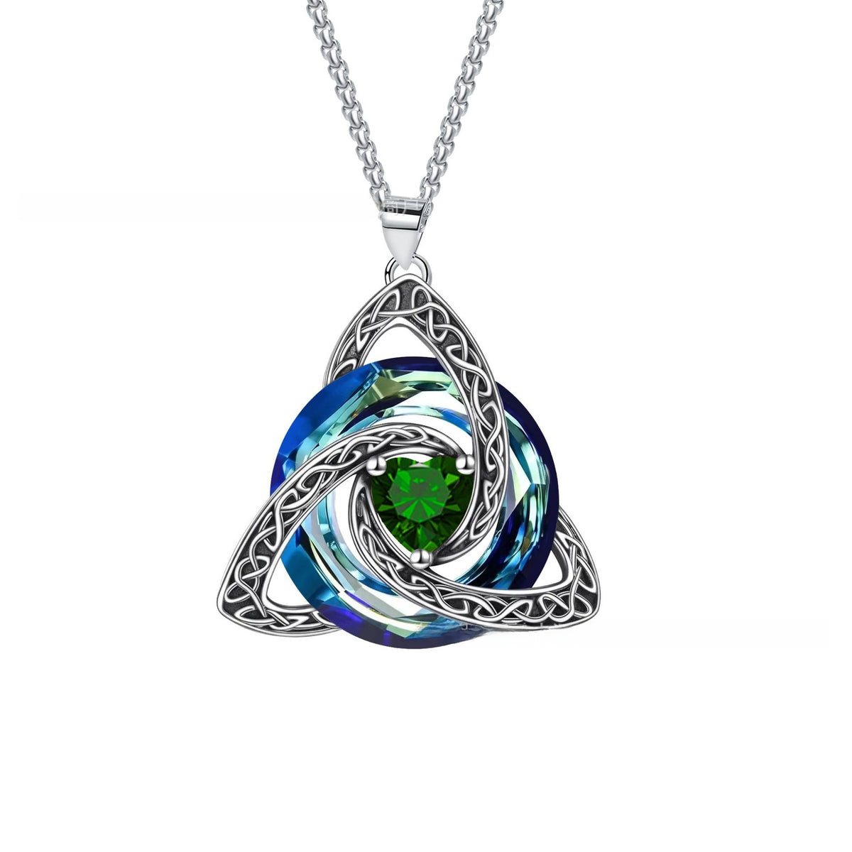 Keltische Knoten Kette mit Geburtsstein